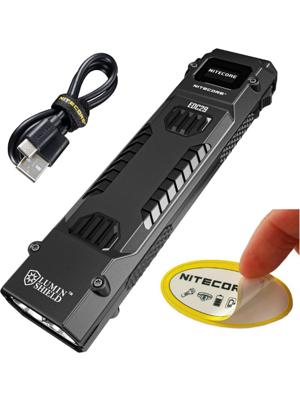 Nitecore EDC29 6500 Lumen Rechargeable EDC Tactical Flashlight (Black)